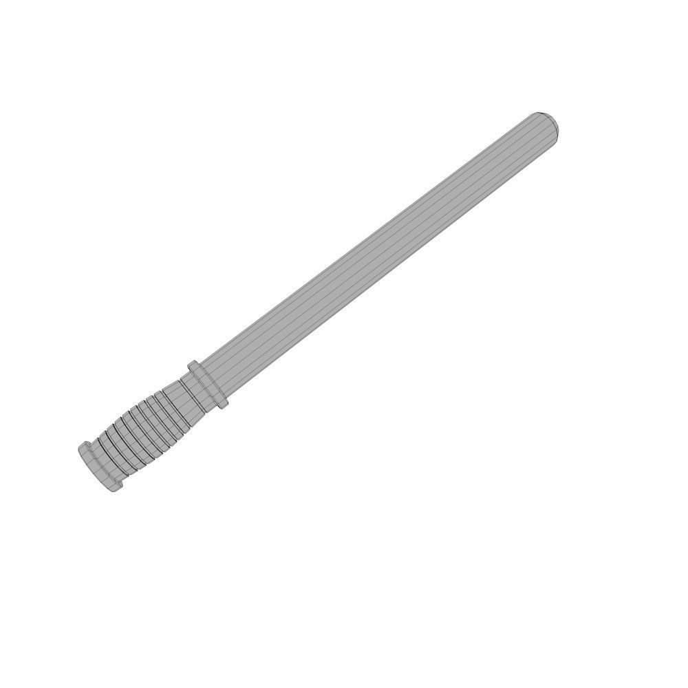 Police Battons - Nightstick Low-poly 3D model_5