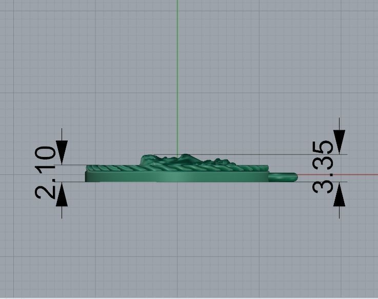 Jesus pendant 3D print model_3