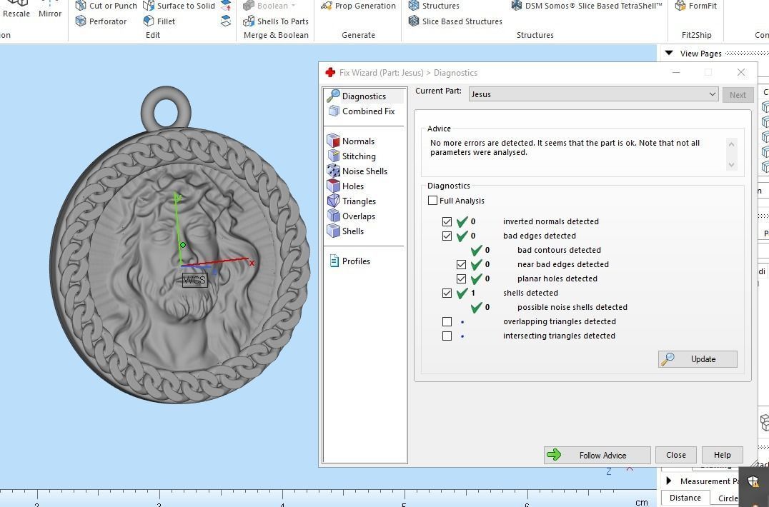 Jesus pendant 3D print model_4