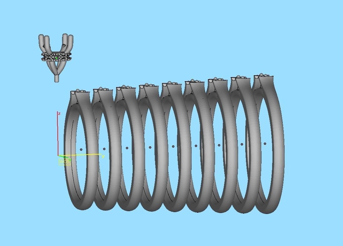 Classic Engagement ring Two Tone Half Carat Stone  3D print model_25