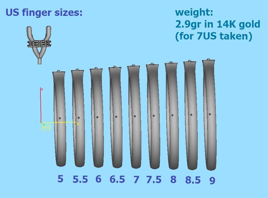 Classic Engagement ring Two Tone Half Carat Stone  3D print model_10