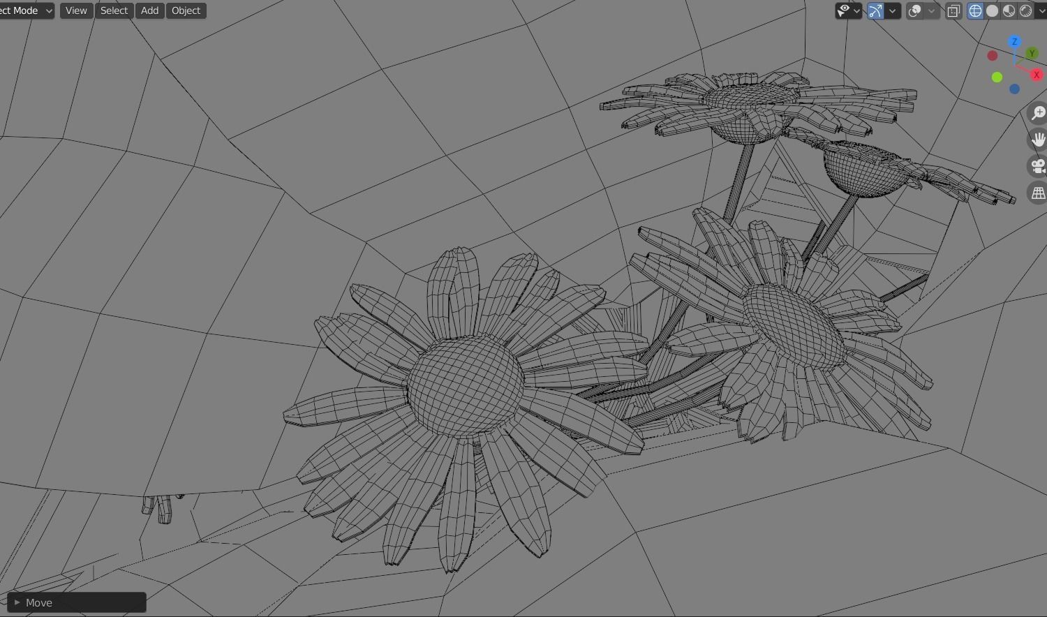 Petit layer stand and flower set 3D model_18