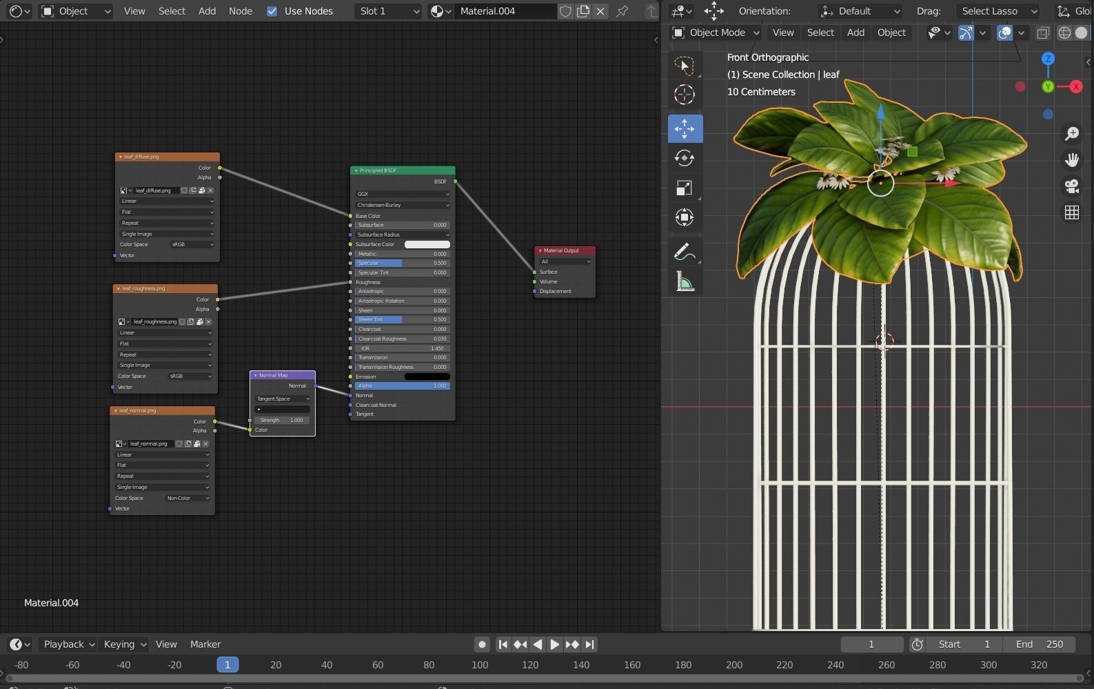 Petit layer stand and flower set 3D model_20