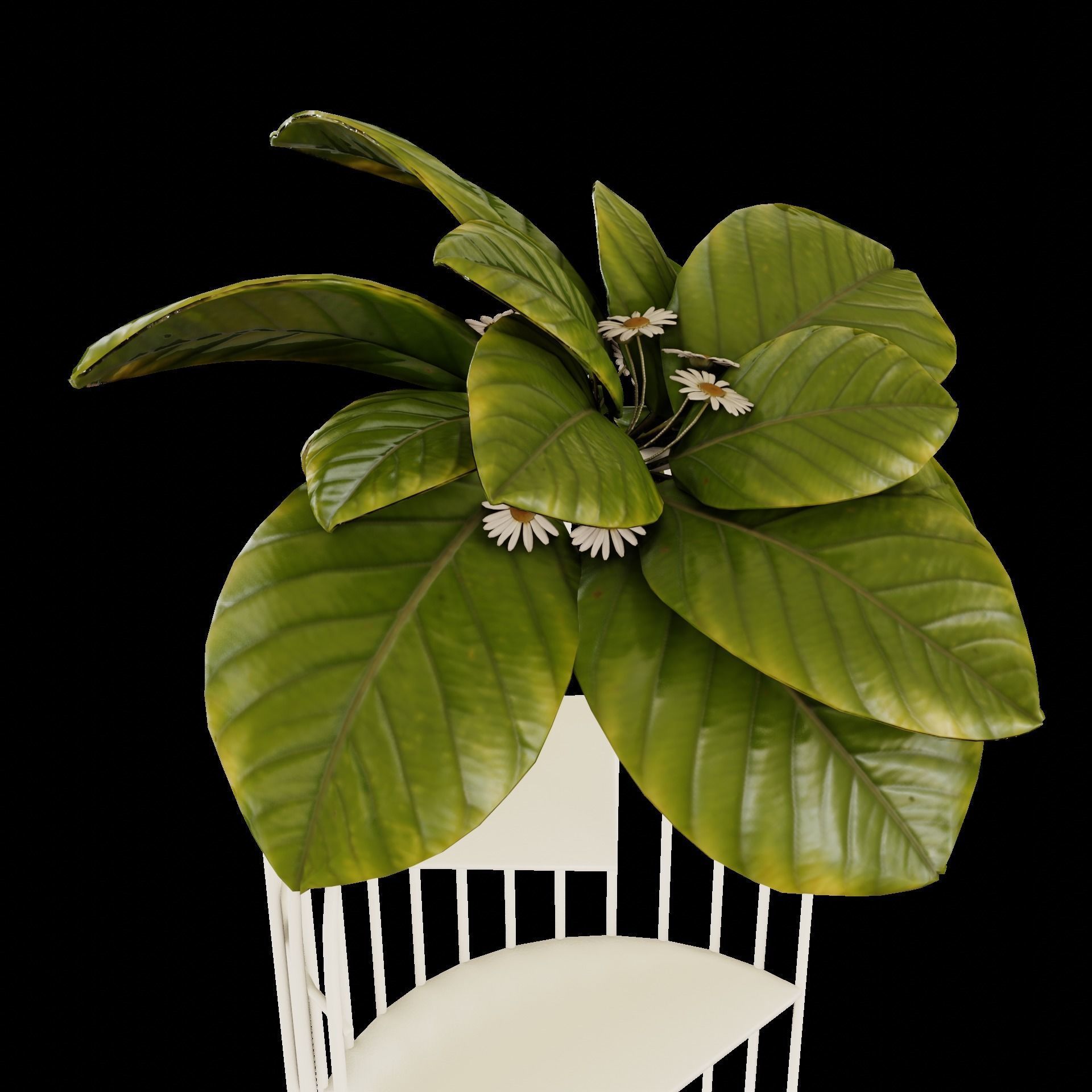 Petit layer stand and flower set 3D model_11