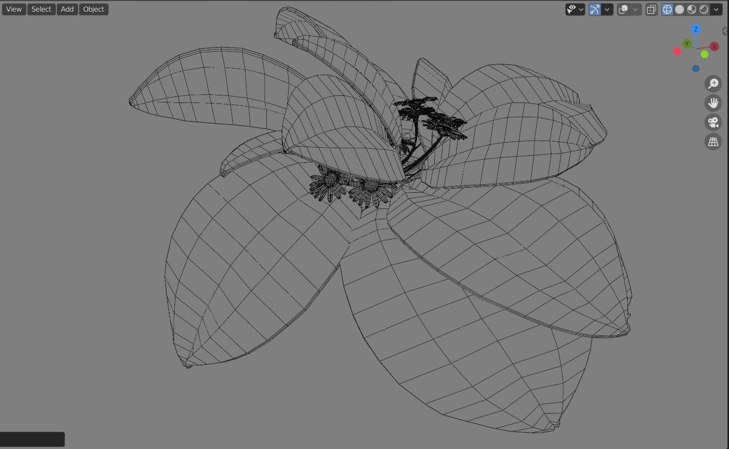 Petit layer stand and flower set 3D model_19