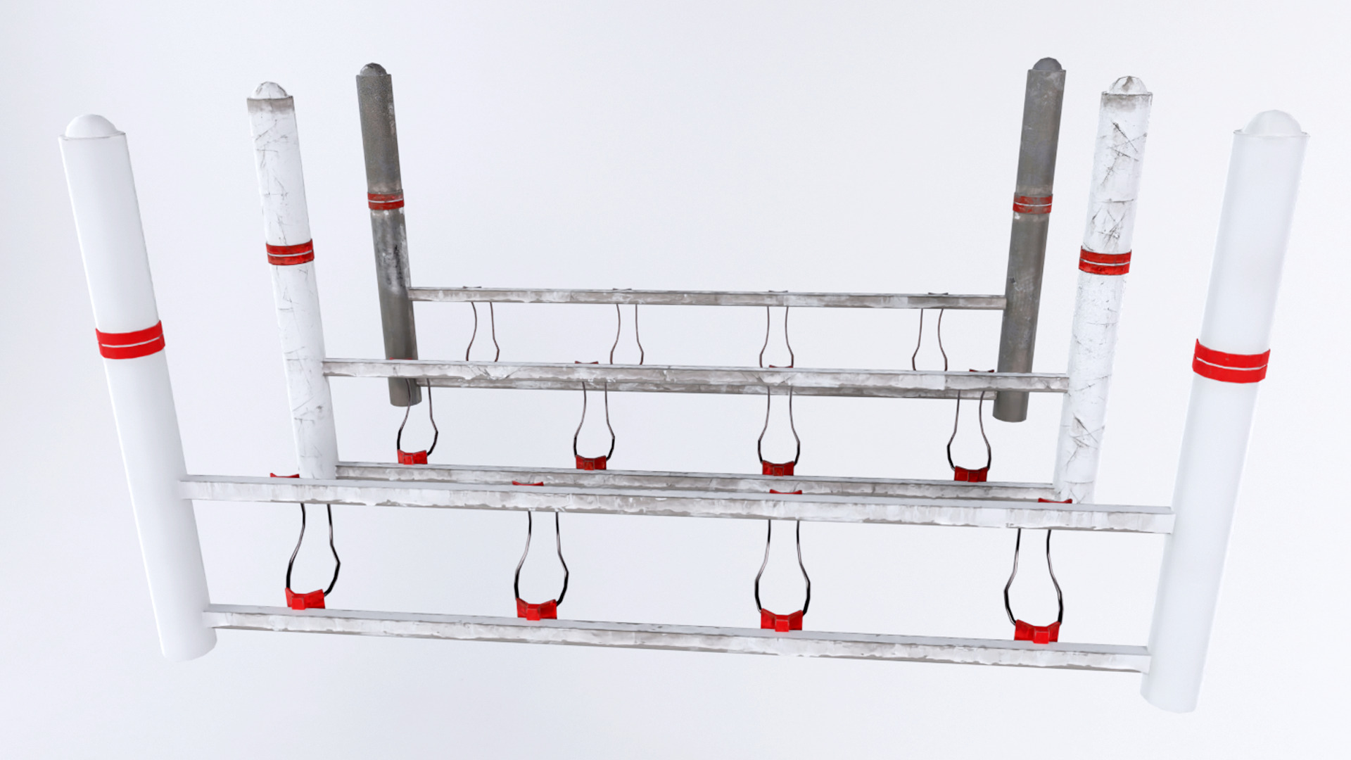 Bike Rack Low-poly 3D model_3