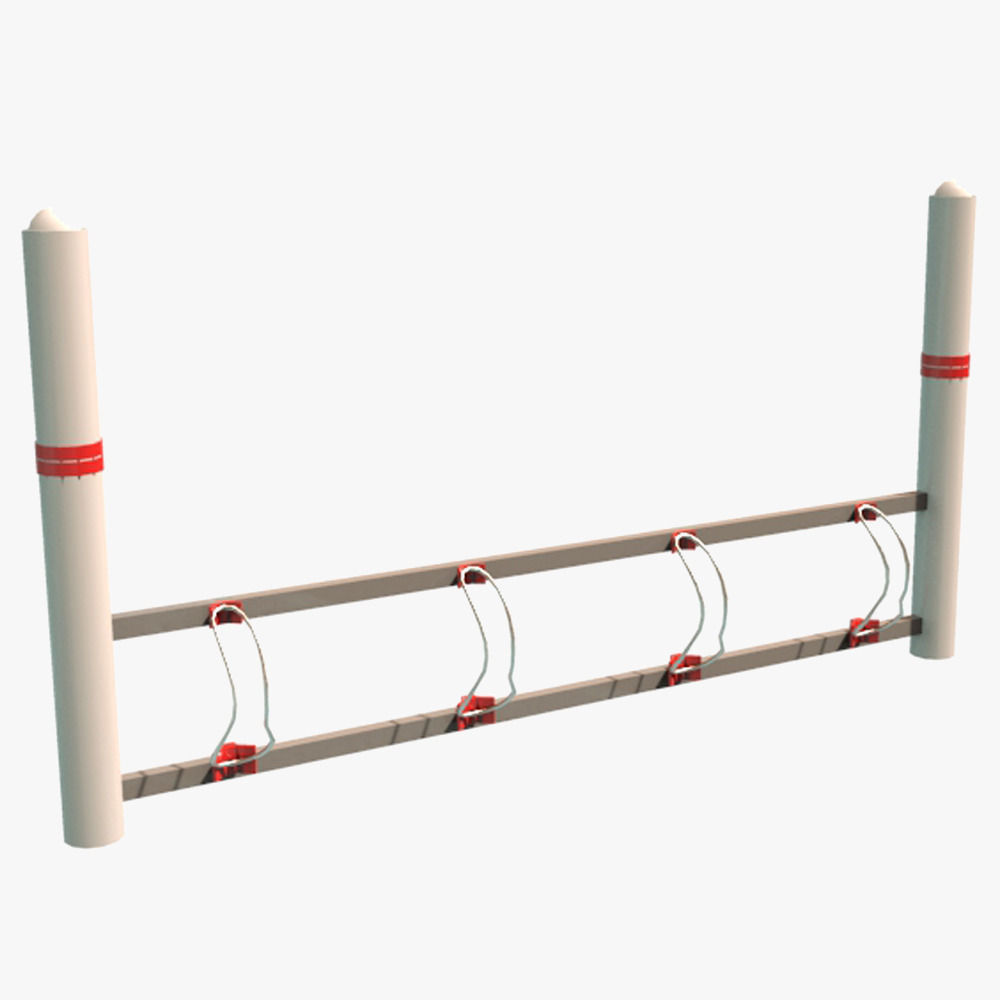 Bike Rack Low-poly 3D model_4