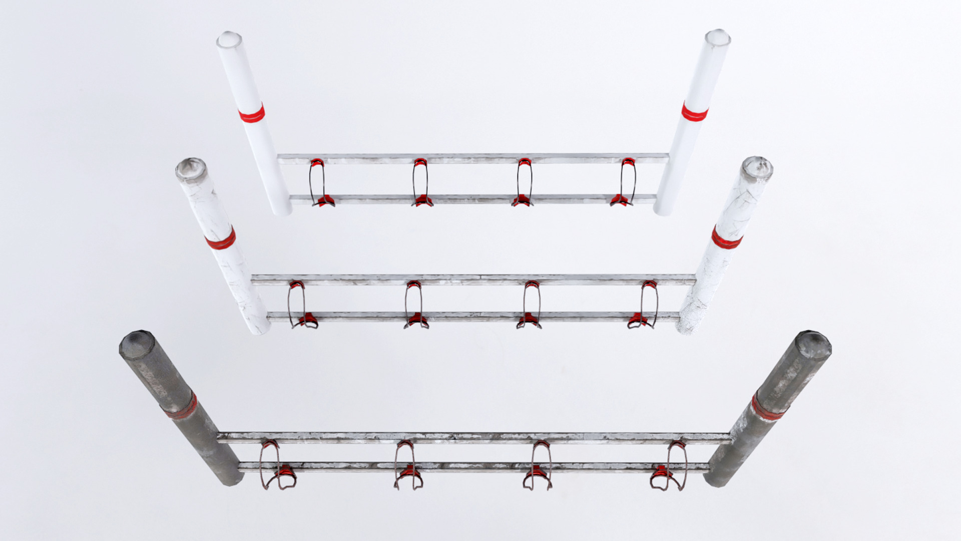 Bike Rack Low-poly 3D model_2