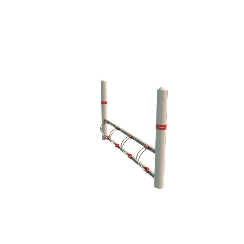 Bike Rack Low-poly 3D model_5