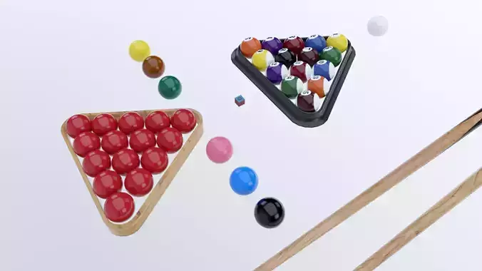 Billiard balls 3D model