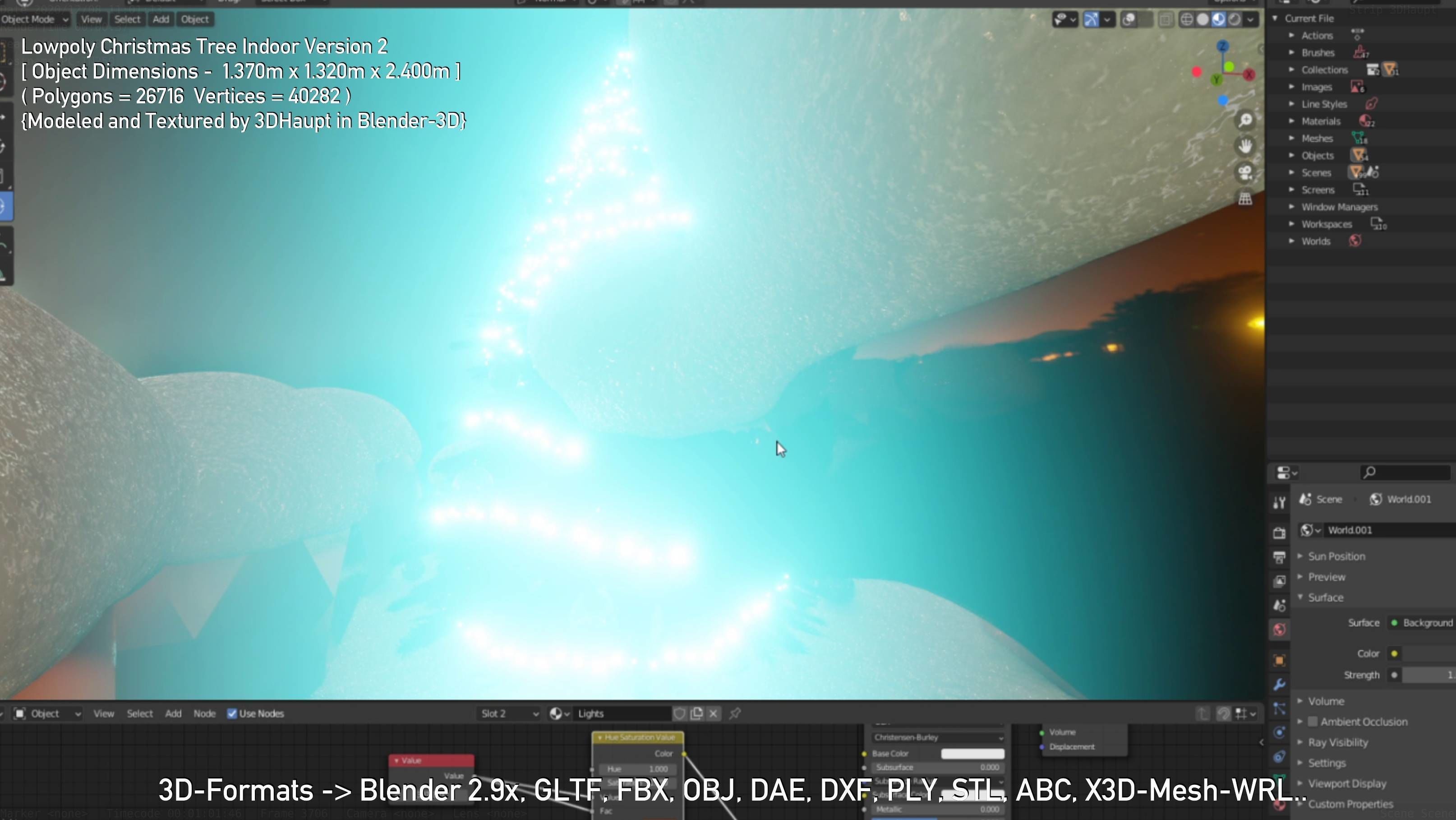 Lowpoly Christmas Tree Indoor Version Low-poly 3D model_53