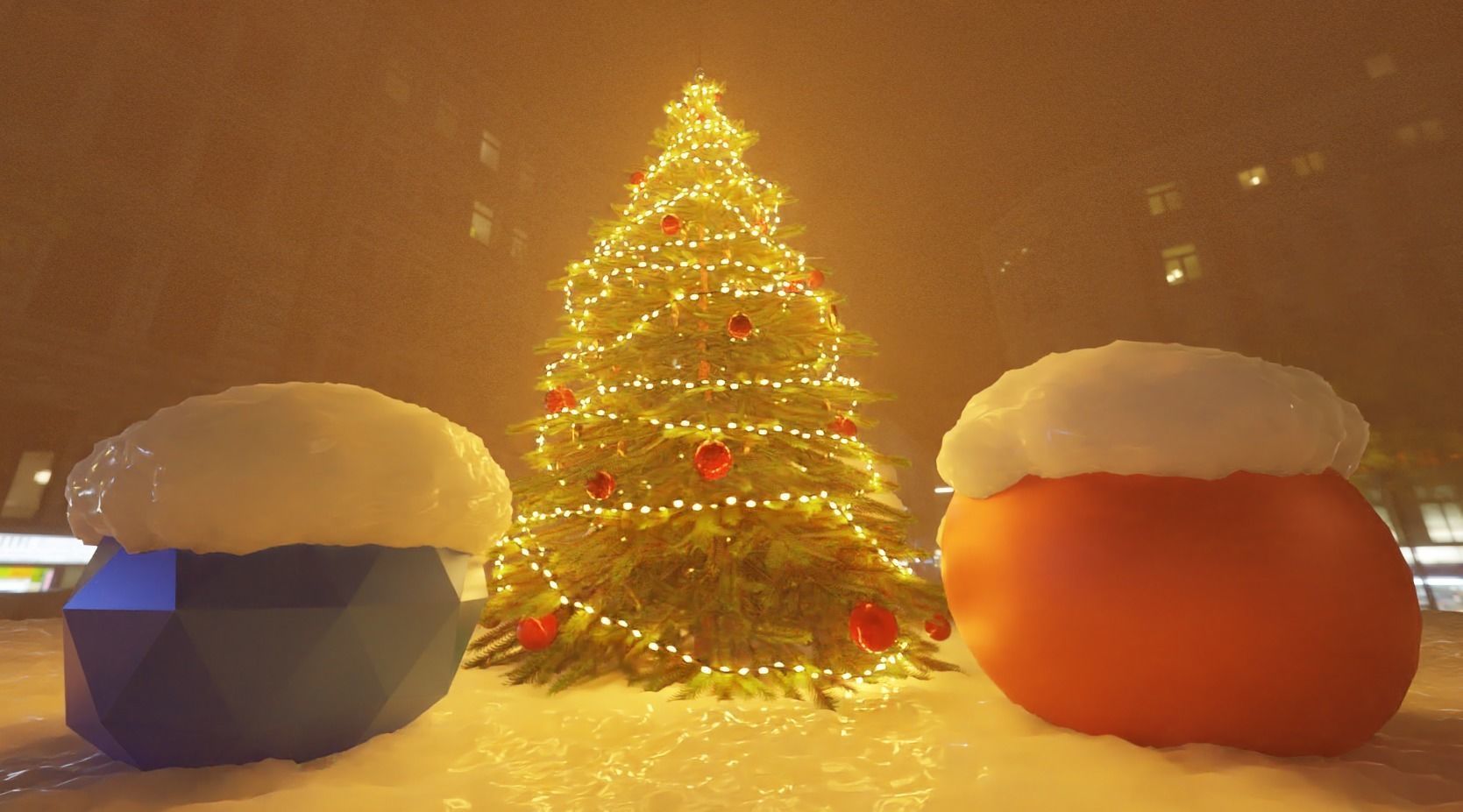 Lowpoly Christmas Tree Indoor Version Low-poly 3D model_9