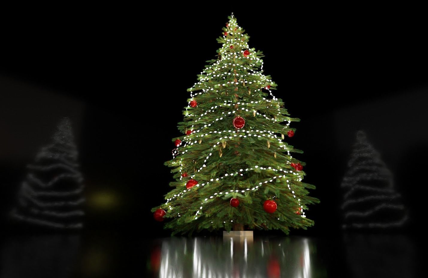 Lowpoly Christmas Tree Indoor Version Low-poly 3D model_12