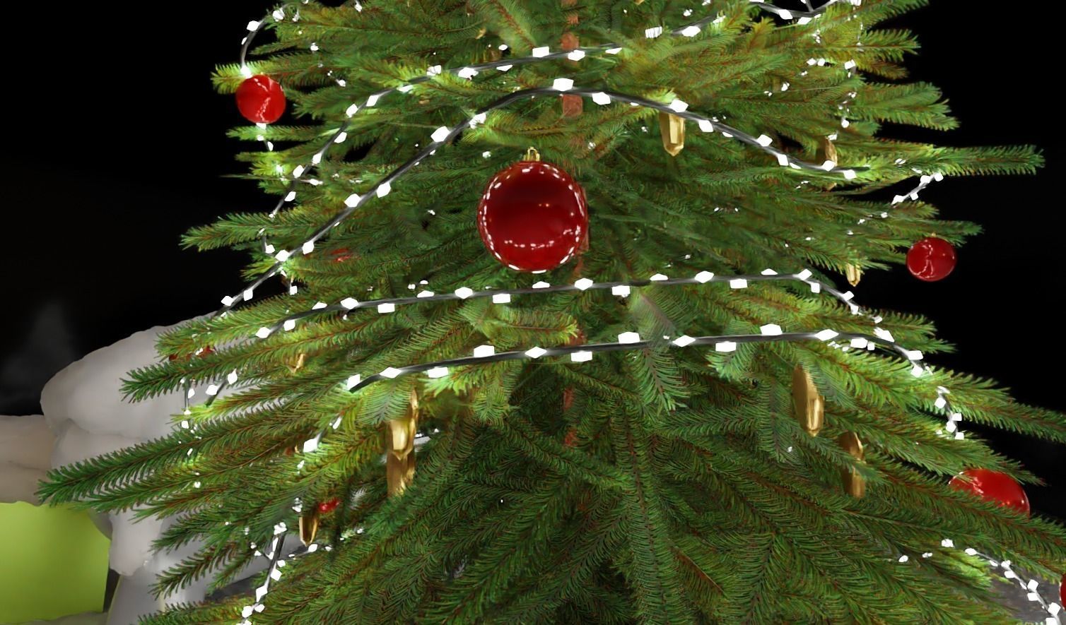 Lowpoly Christmas Tree Indoor Version Low-poly 3D model_13