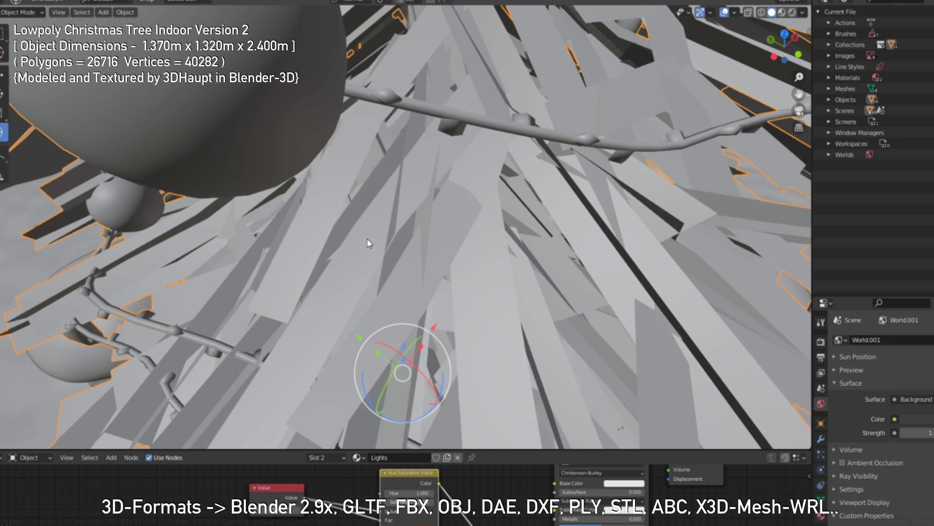 Lowpoly Christmas Tree Indoor Version Low-poly 3D model_60