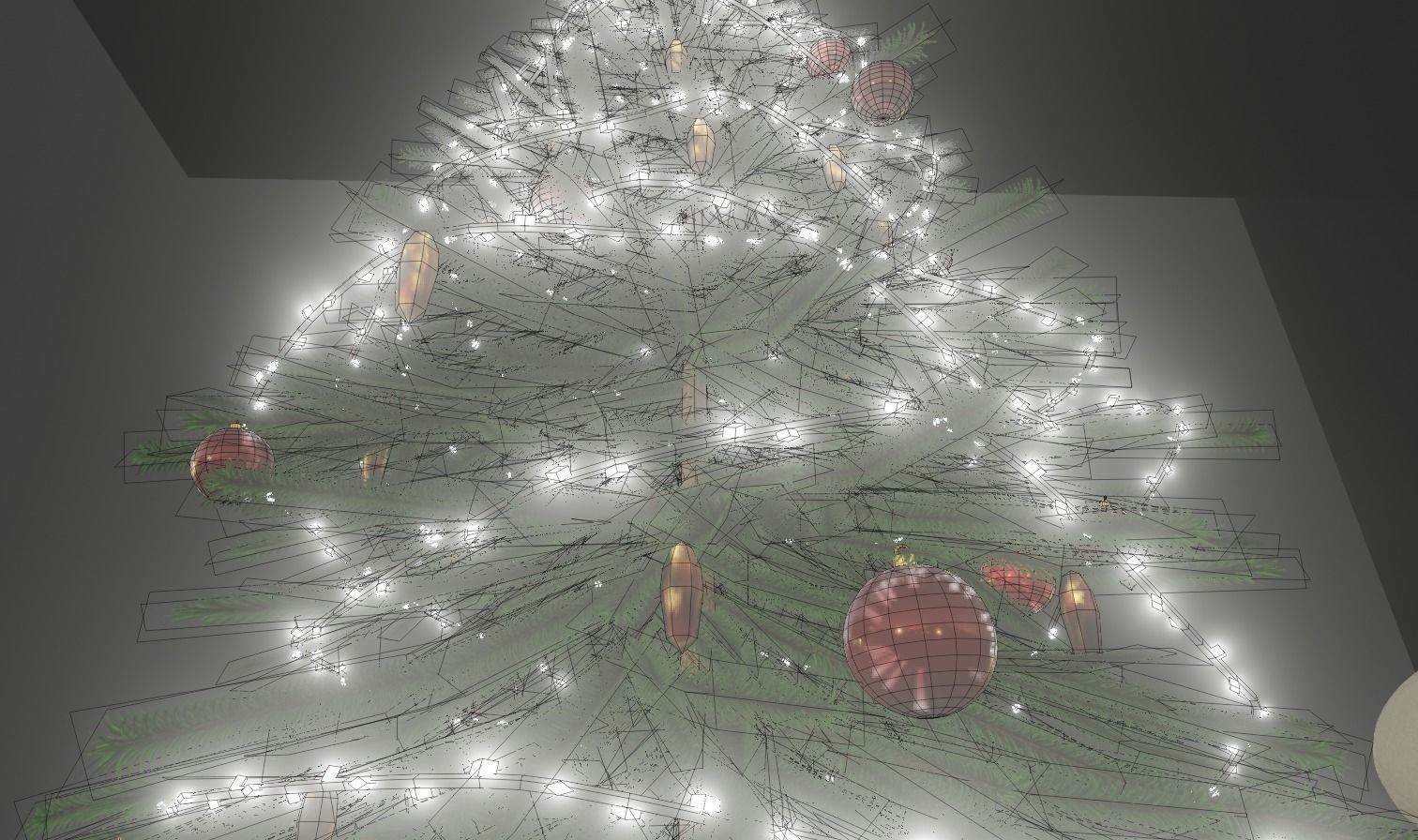 Lowpoly Christmas Tree Indoor Version Low-poly 3D model_14