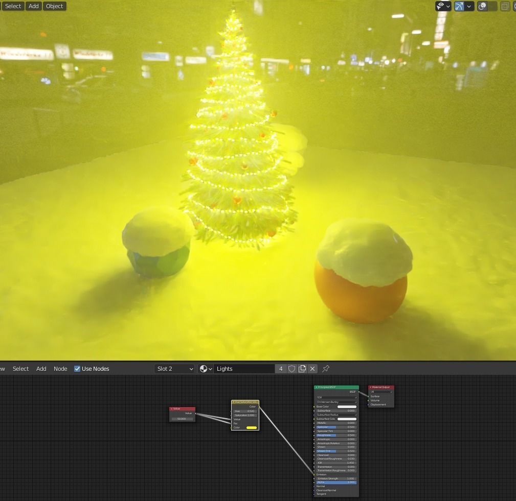 Lowpoly Christmas Tree Indoor Version Low-poly 3D model_16