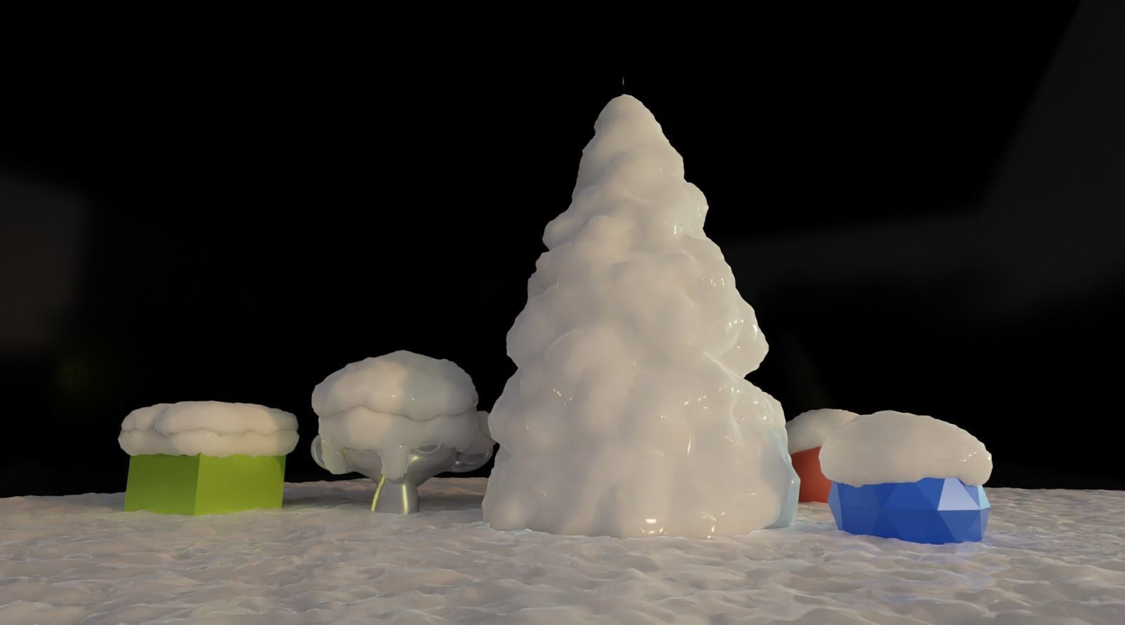 Lowpoly Christmas Tree Indoor Version Low-poly 3D model_15