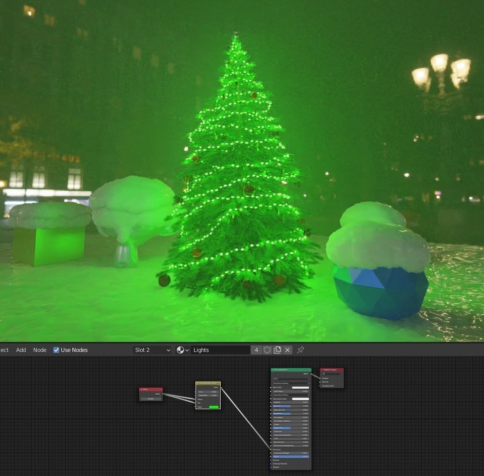 Lowpoly Christmas Tree Indoor Version Low-poly 3D model_11