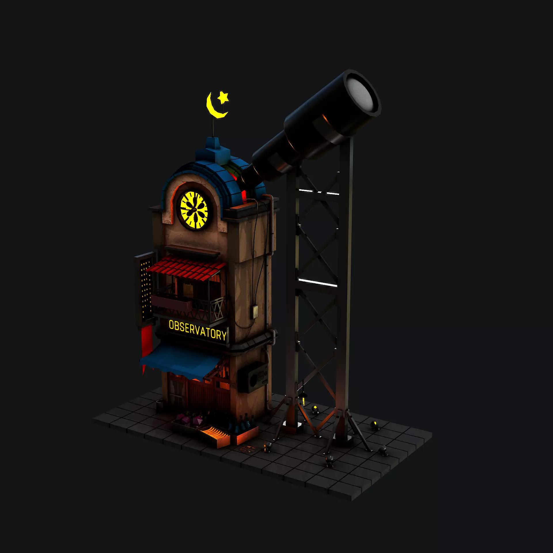 Observatory Scene 3D model