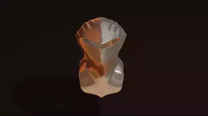 medieval frog helmet Low-poly 3D model