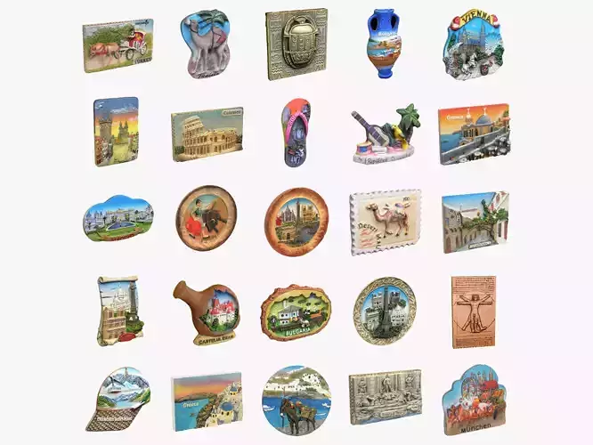 Souvenir Magnets Collection Bundle 