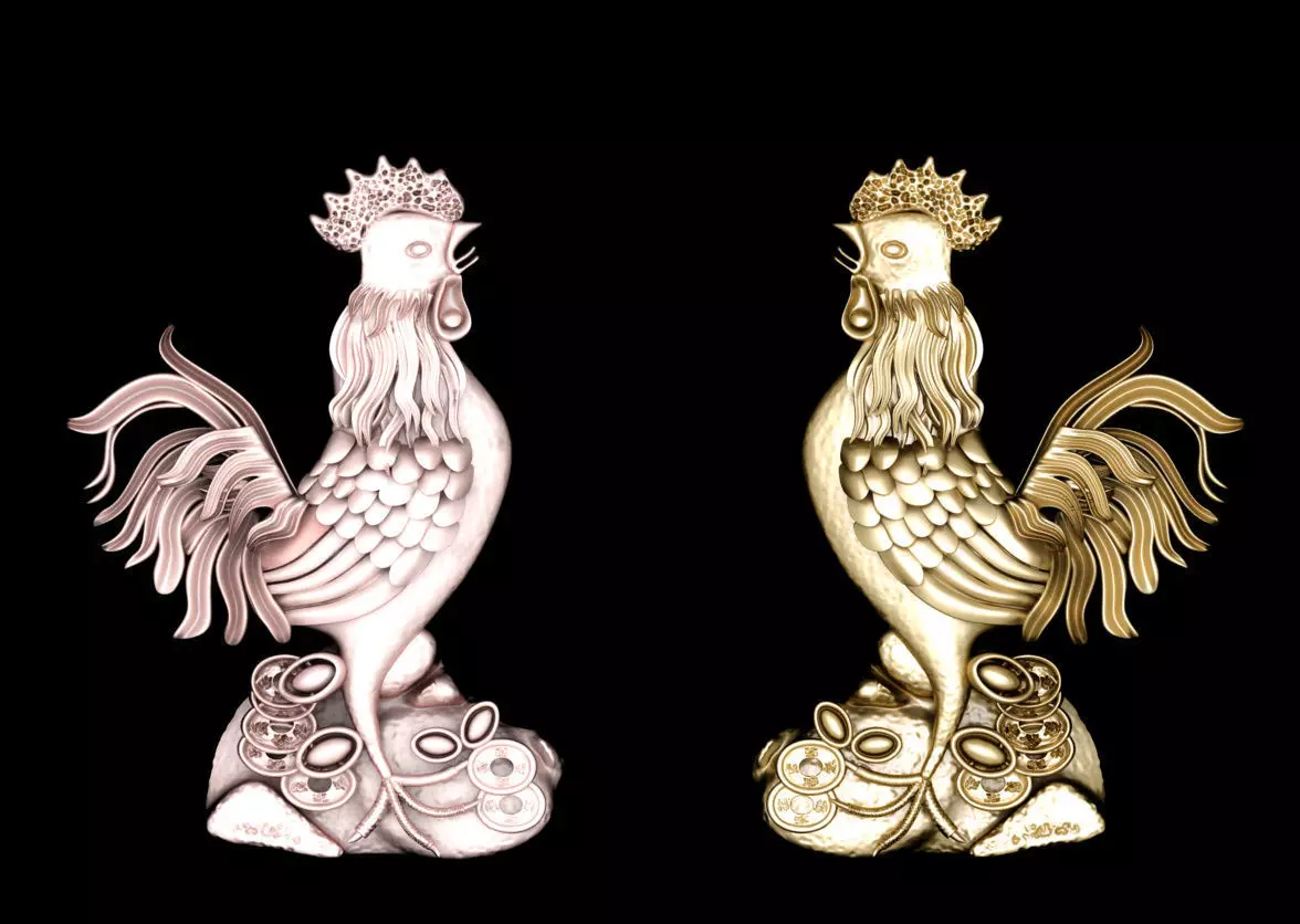 Chicken pendants 3D print model_0