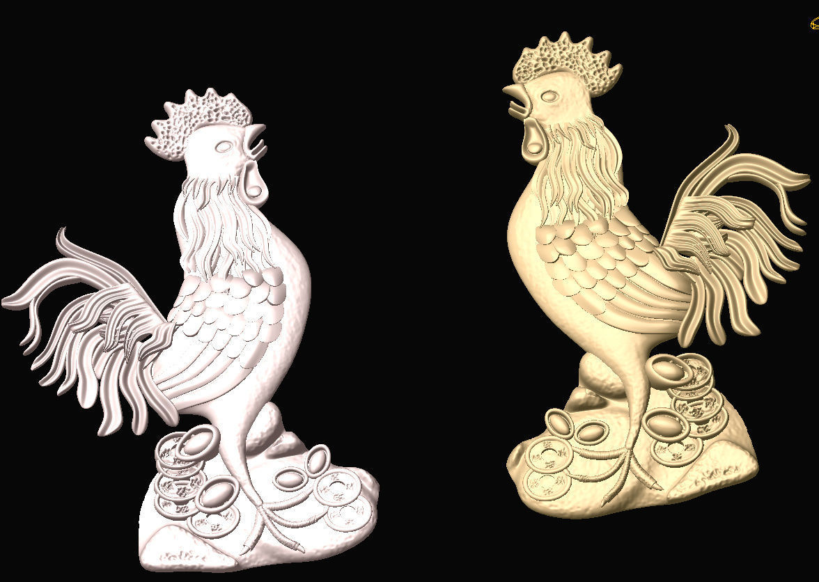 Chicken pendants 3D print model_1