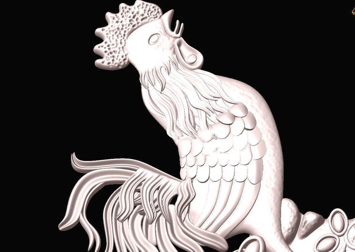 Chicken pendants 3D print model_5