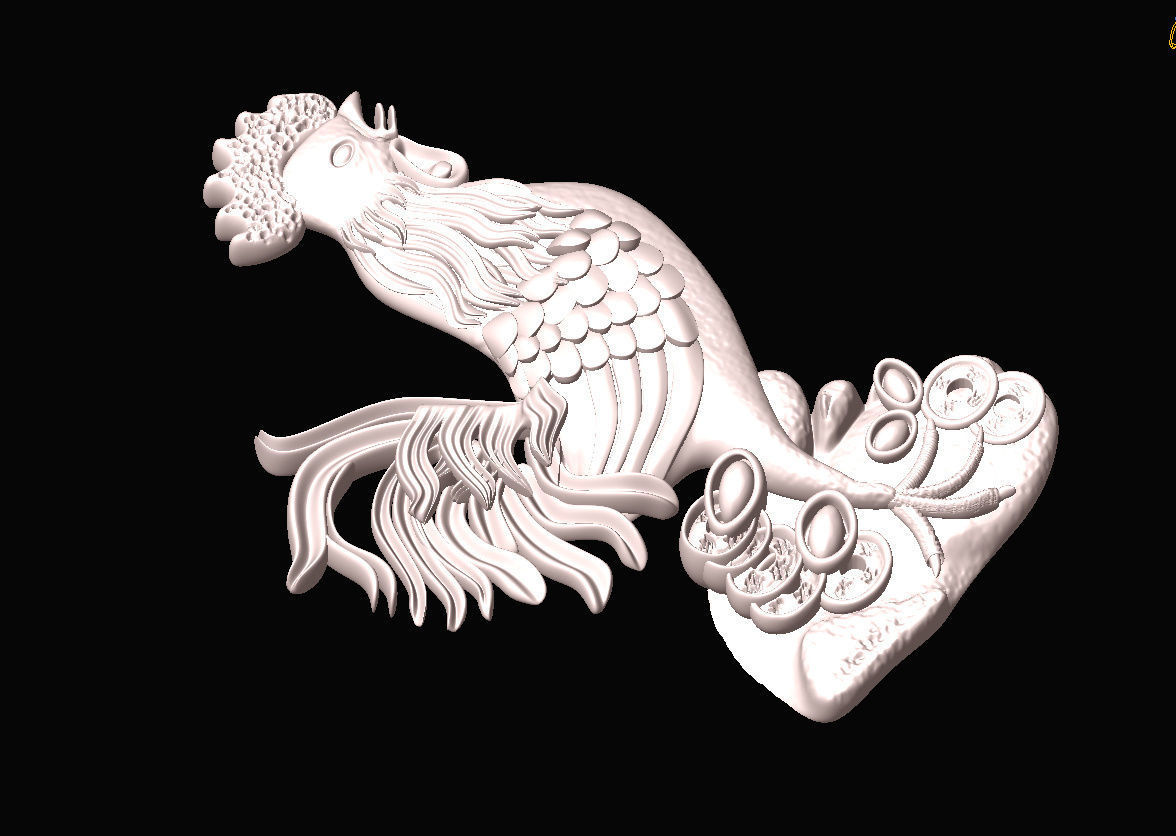 Chicken pendants 3D print model_4