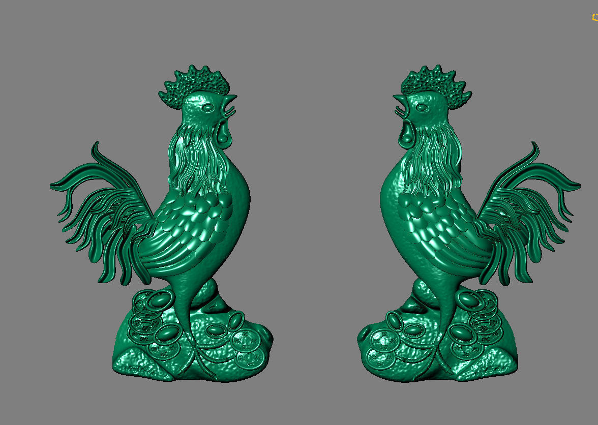 Chicken pendants 3D print model_6