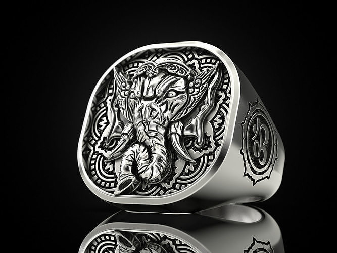 Ganesha Ring 3D print model
