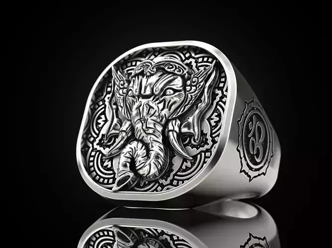 Ganesha Ring 3D print model
