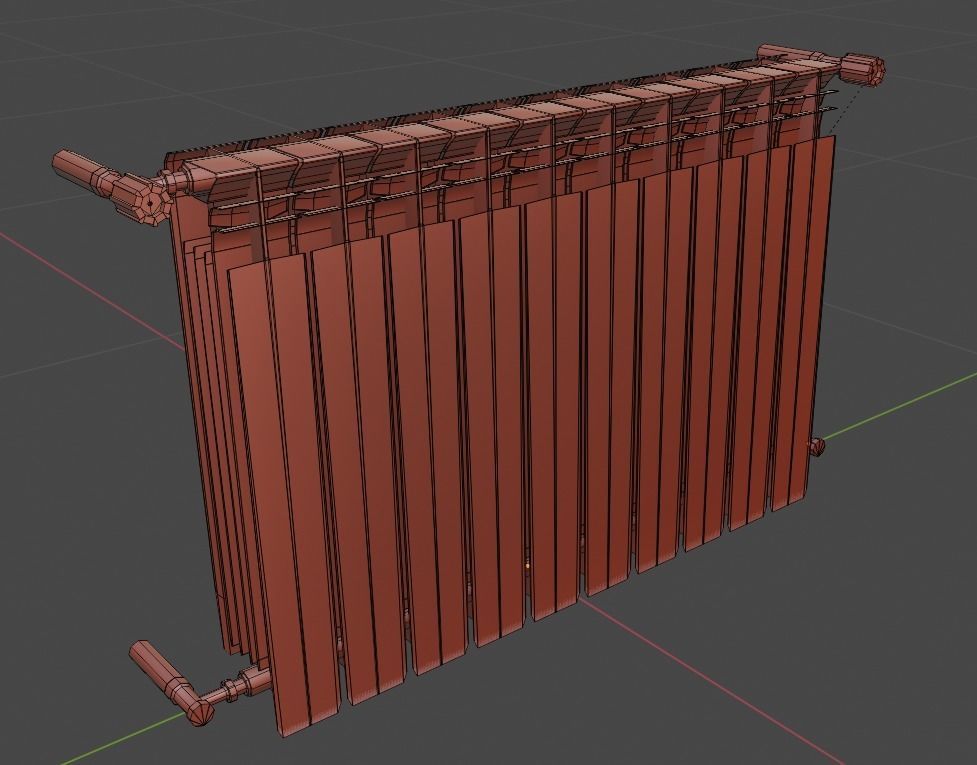 Heating radiator Free low-poly 3D model_4