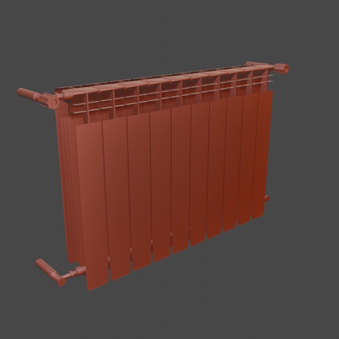 Heating radiator Free low-poly 3D model_1