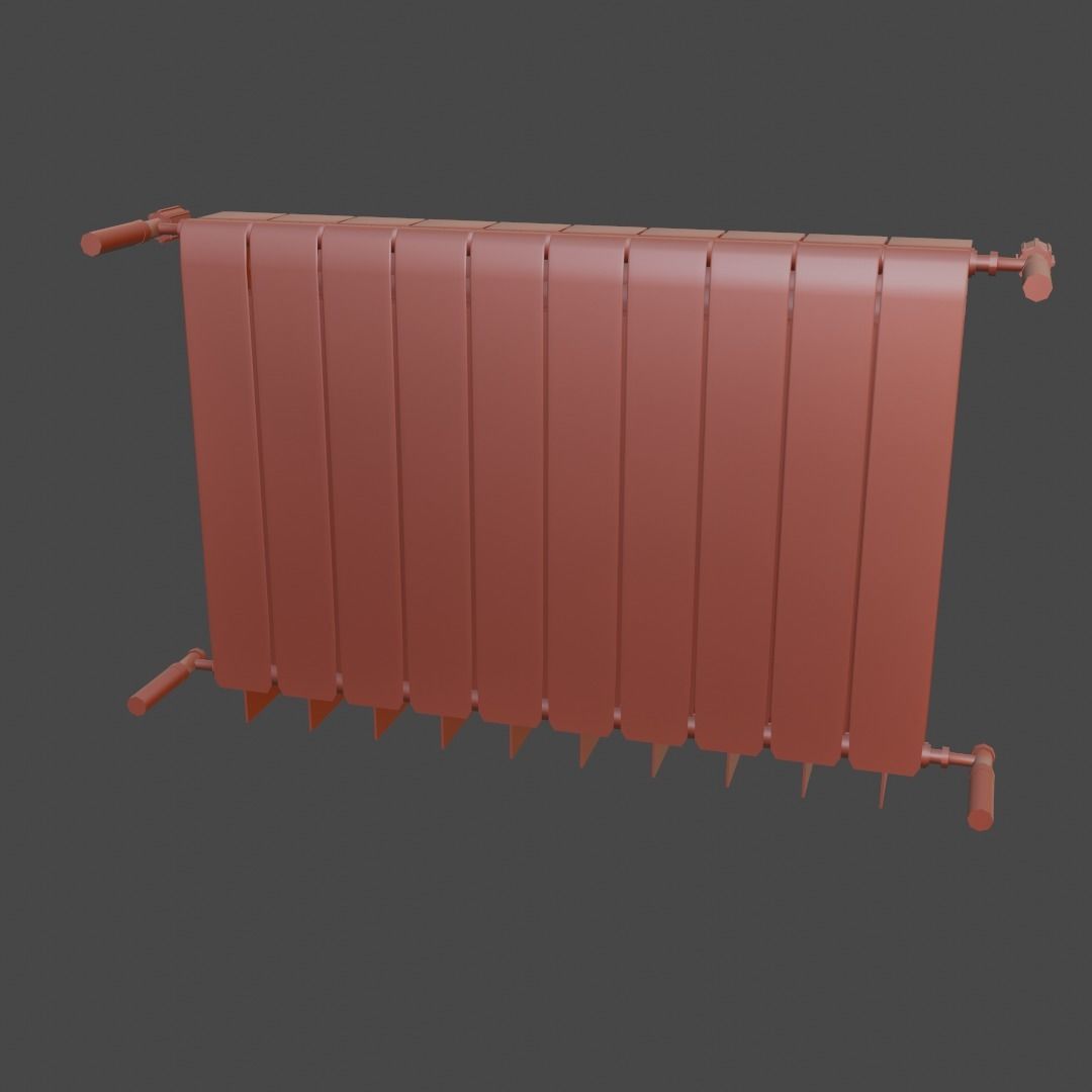 Heating radiator Free low-poly 3D model_3