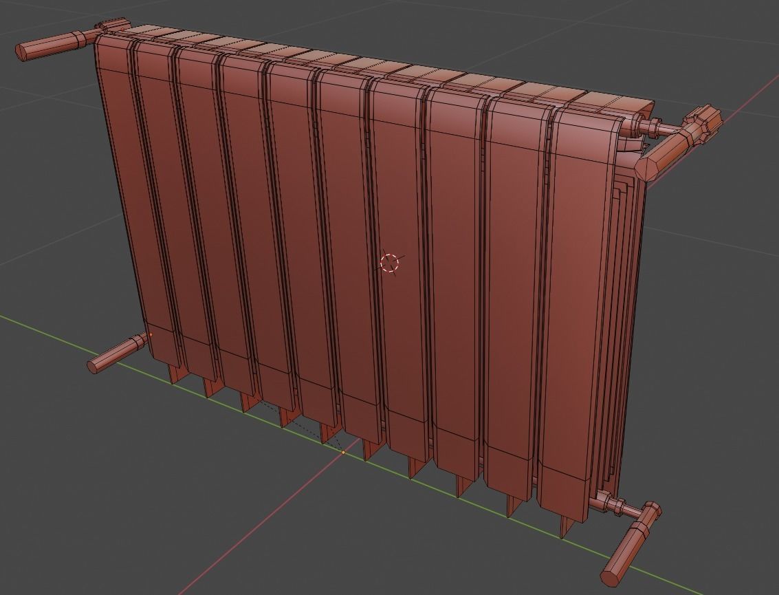 Heating radiator Free low-poly 3D model_5