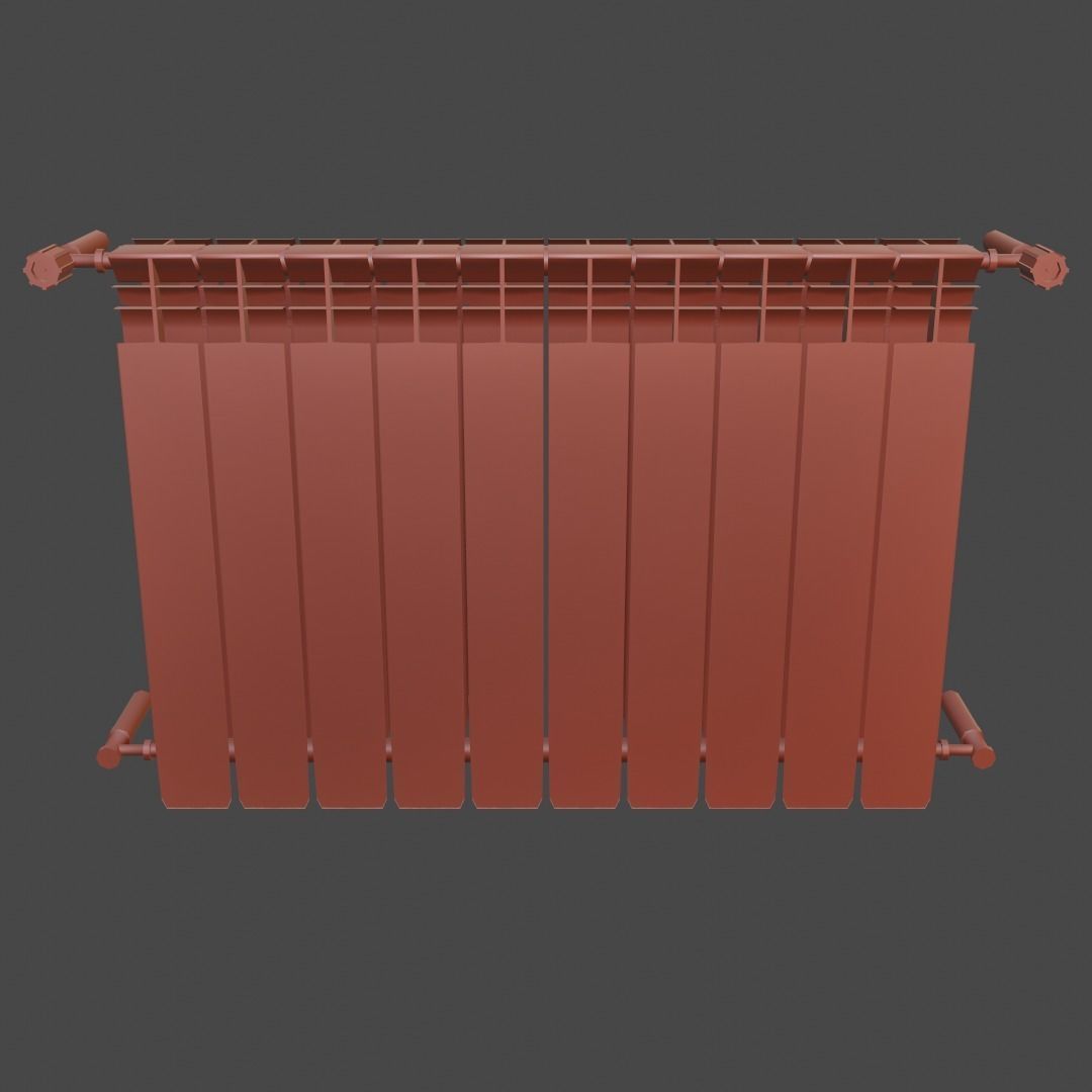 Heating radiator Free low-poly 3D model_2