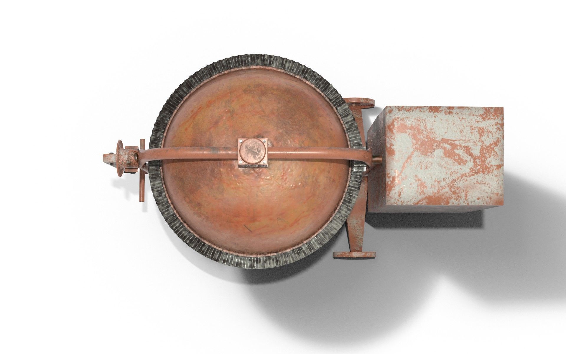 Worn Concrete Mixer High Poly 3D model_5