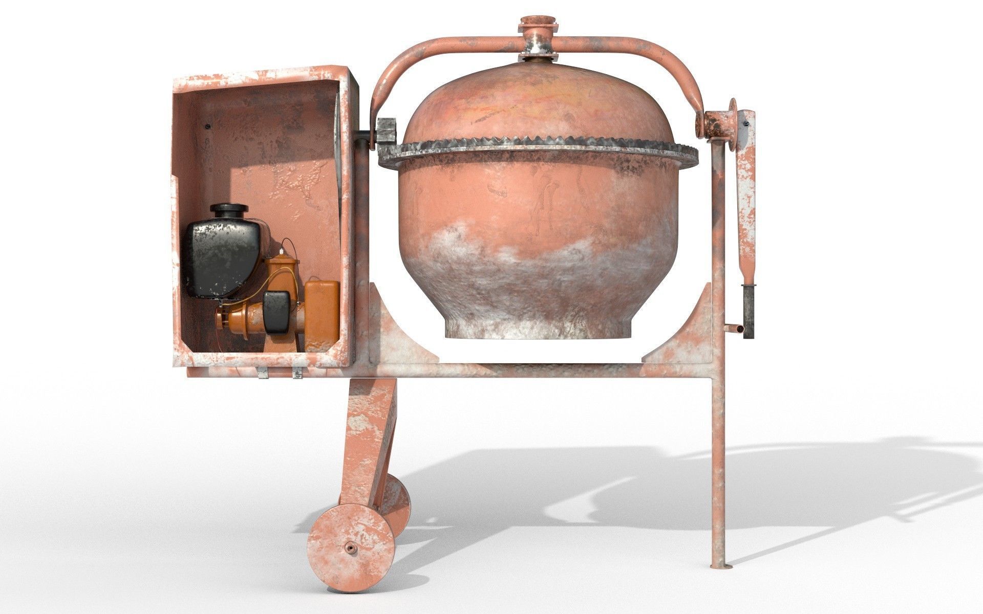 Worn Concrete Mixer High Poly