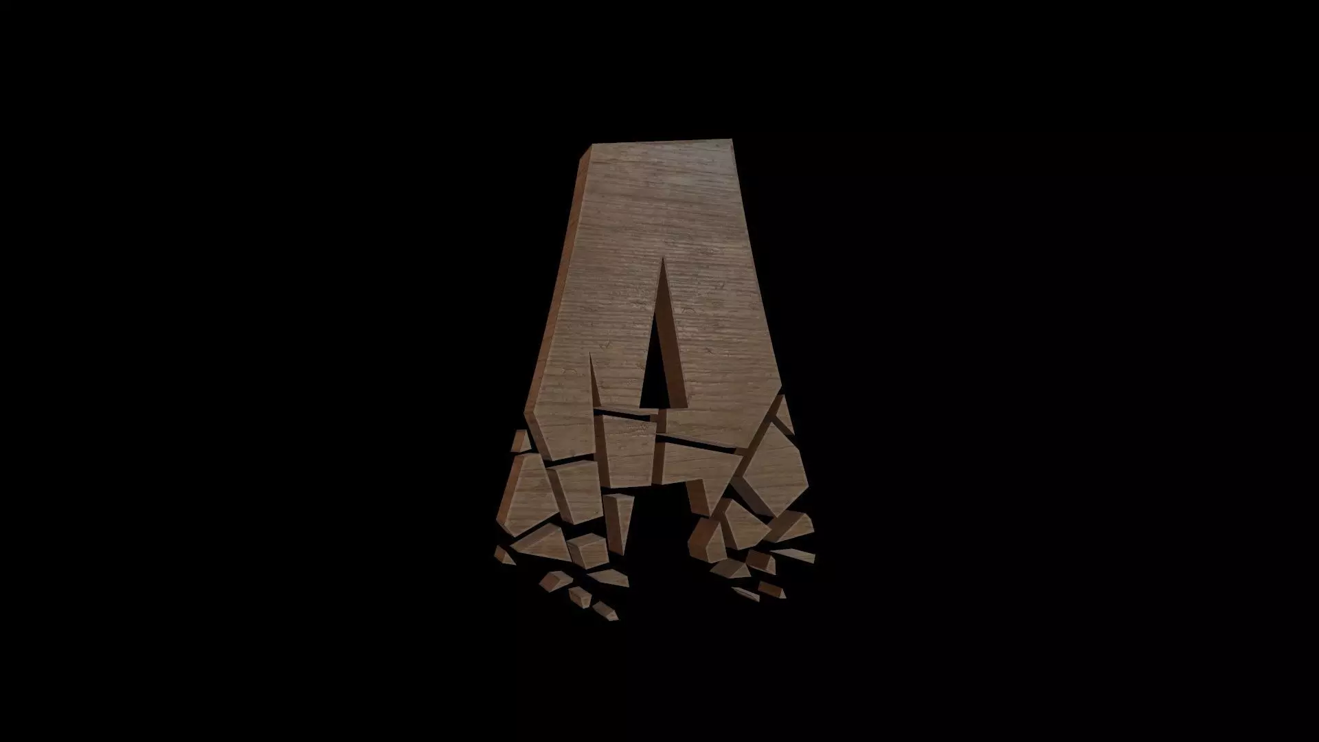 FONT-073 Letter A Low-poly 3D model_0