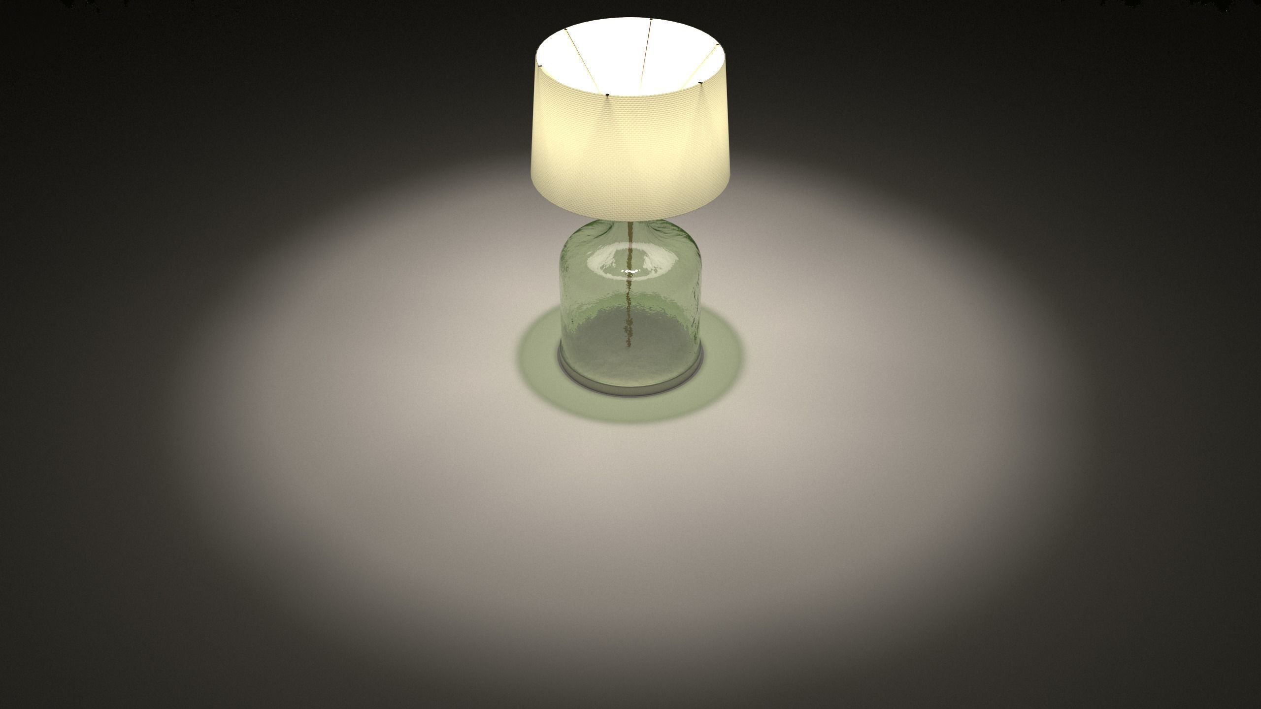 Lamp of a Green Glass Bottle - 3ds Max 3D model_9