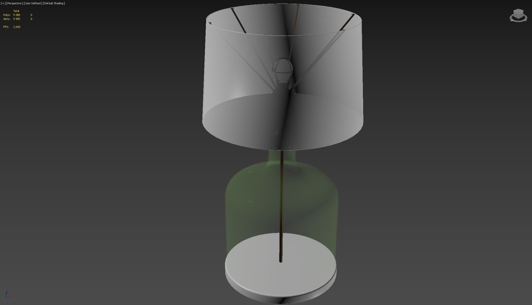 Lamp of a Green Glass Bottle - 3ds Max 3D model_51