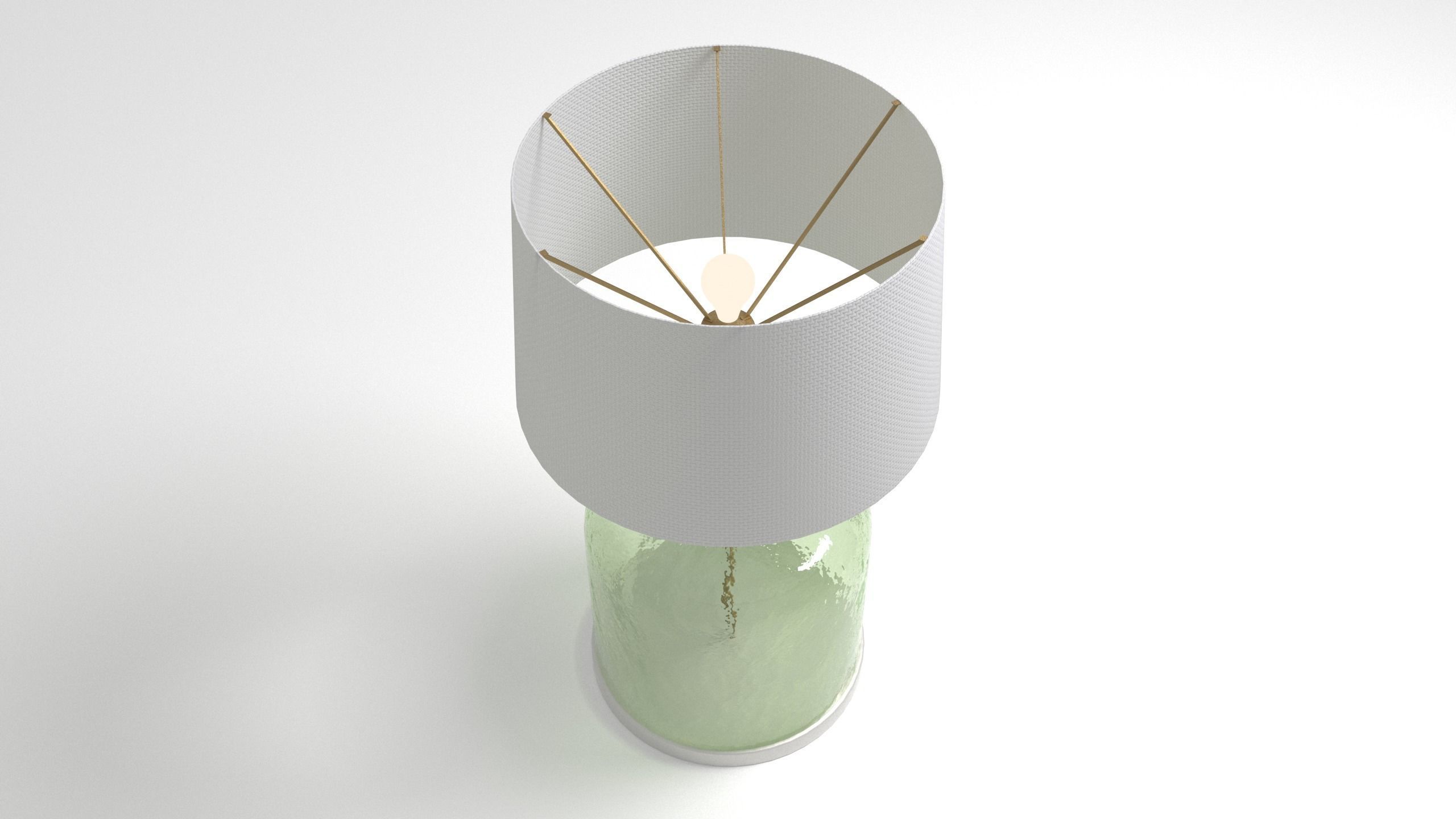 Lamp of a Green Glass Bottle - 3ds Max 3D model_7