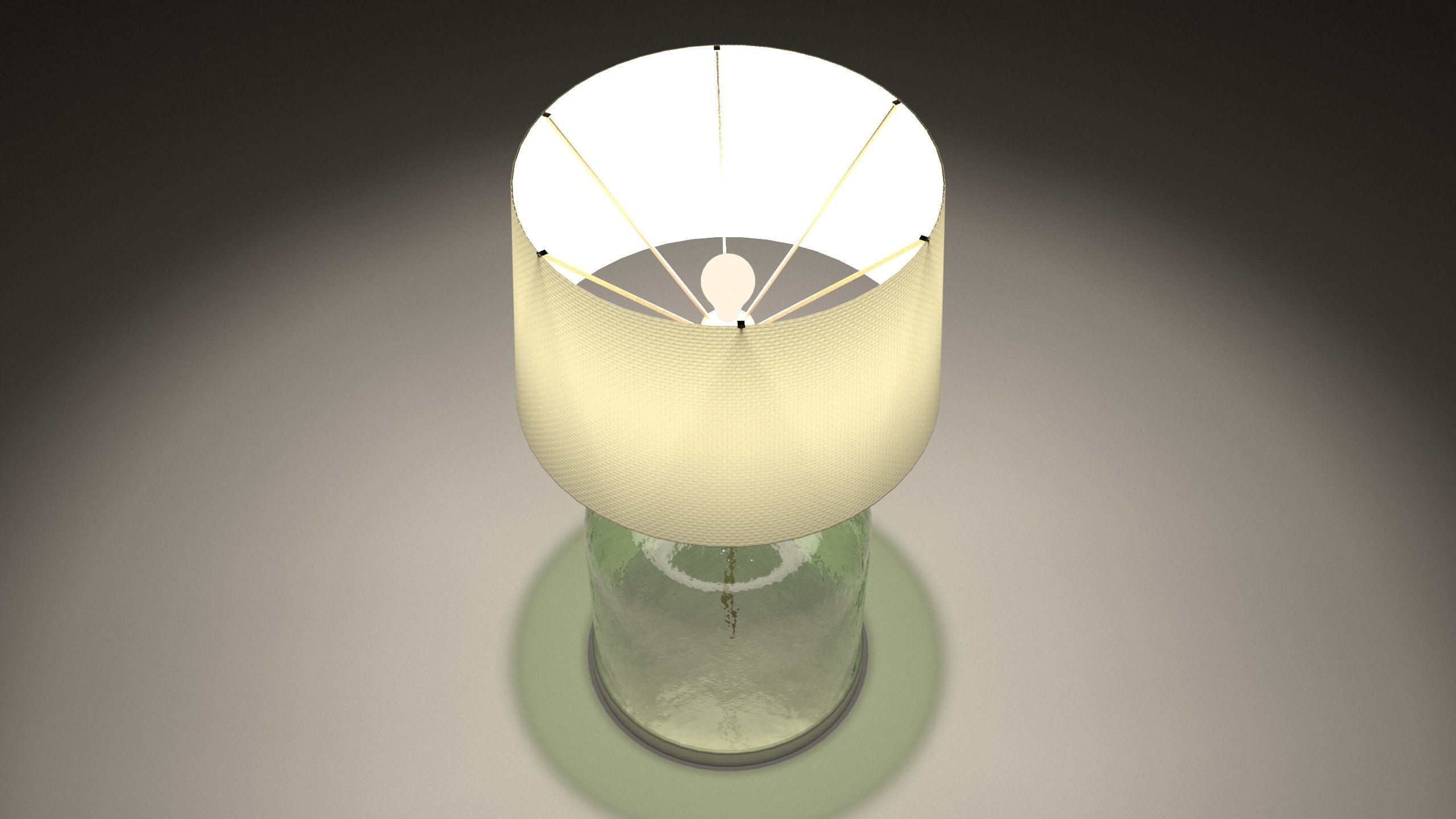 Lamp of a Green Glass Bottle - 3ds Max 3D model_6