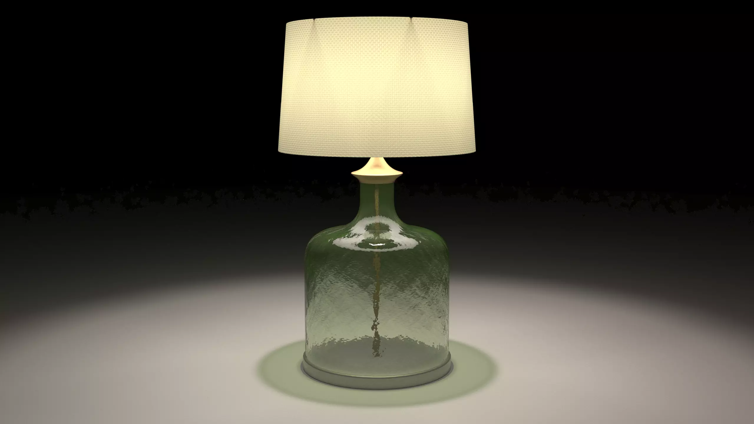 Lamp of a Green Glass Bottle - 3ds Max 3D model_0