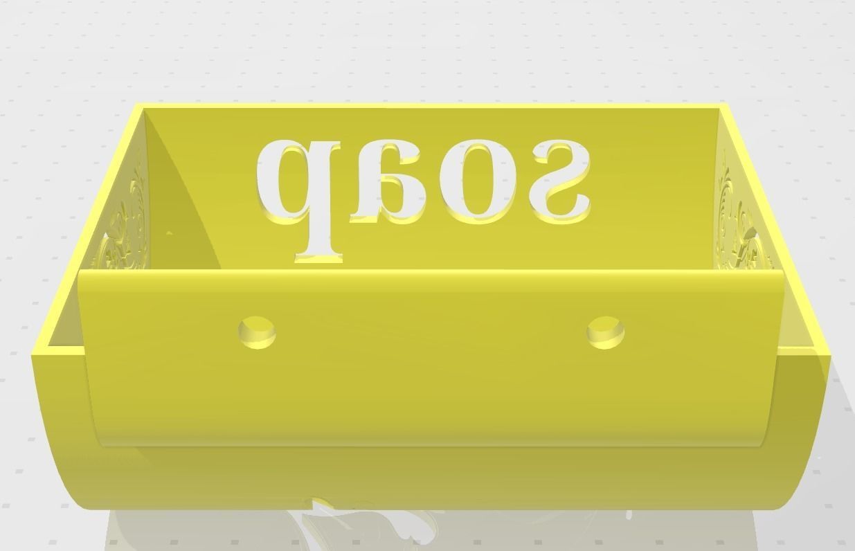 Soap holder 3D print model_3