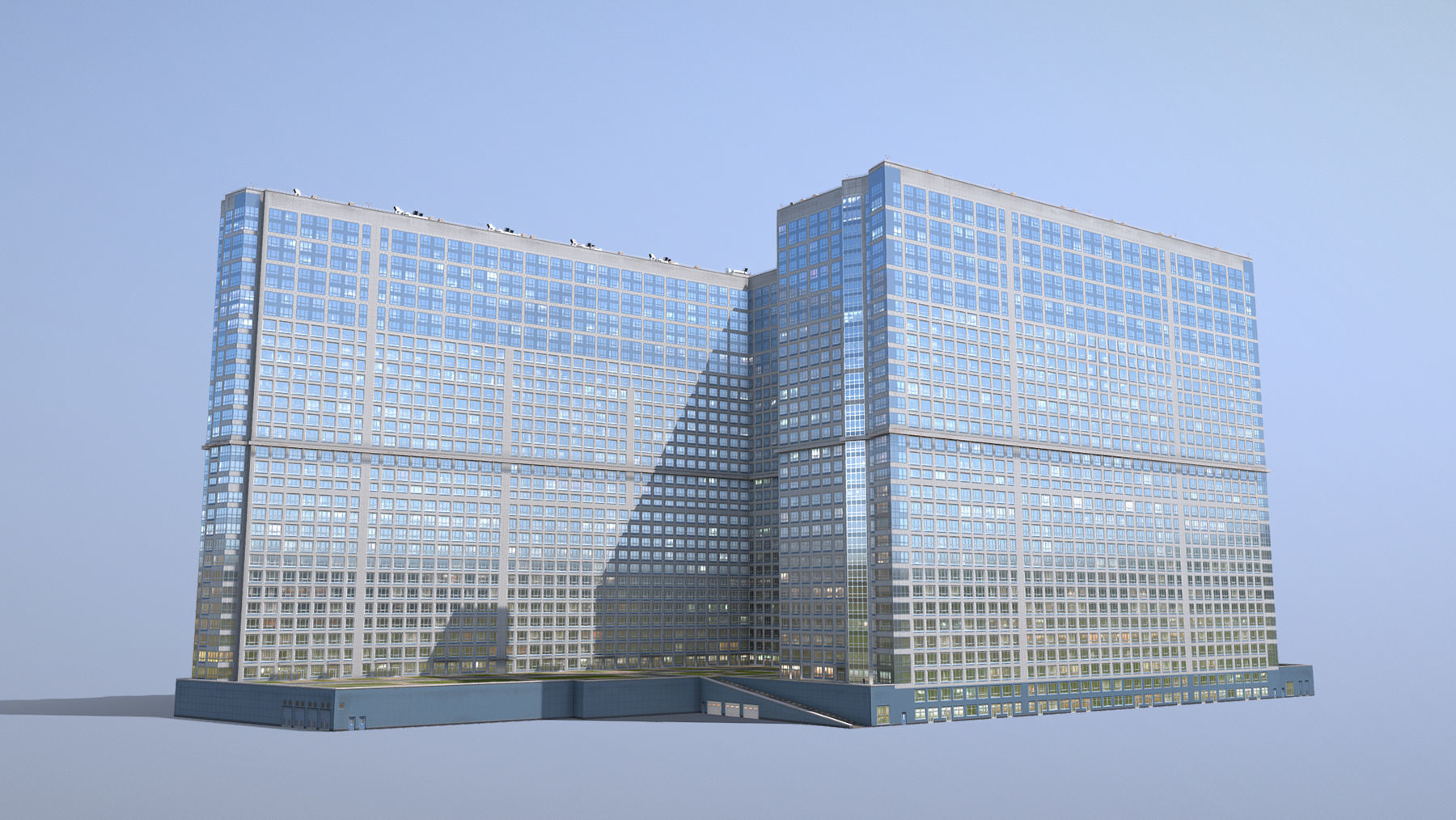 MSK Building 23 airbus Low-poly 3D model_3