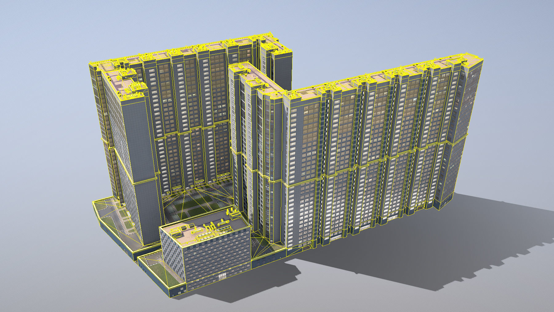 MSK Building 23 airbus Low-poly 3D model_25