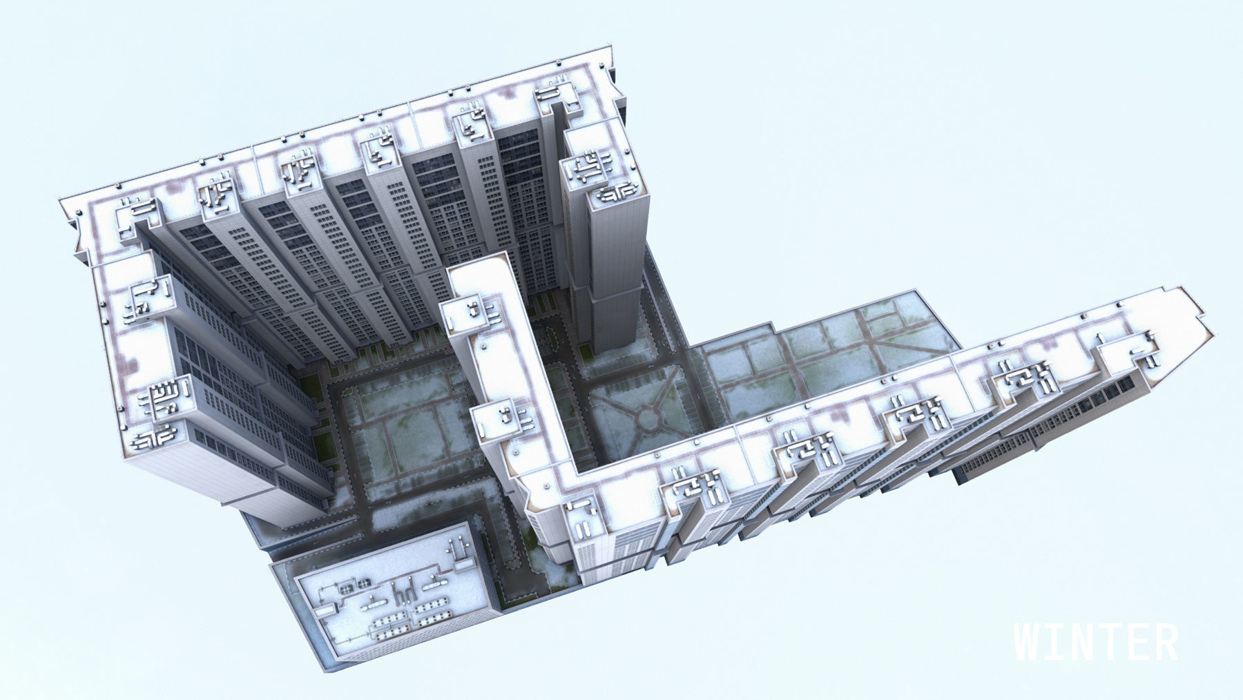 MSK Building 23 airbus Low-poly 3D model_24